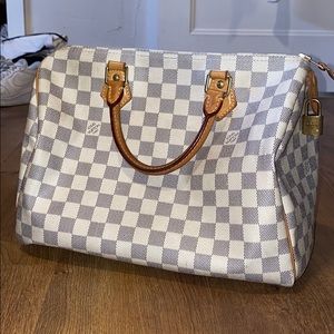 100% authentic Louis Vuitton Damier Azur Speedy